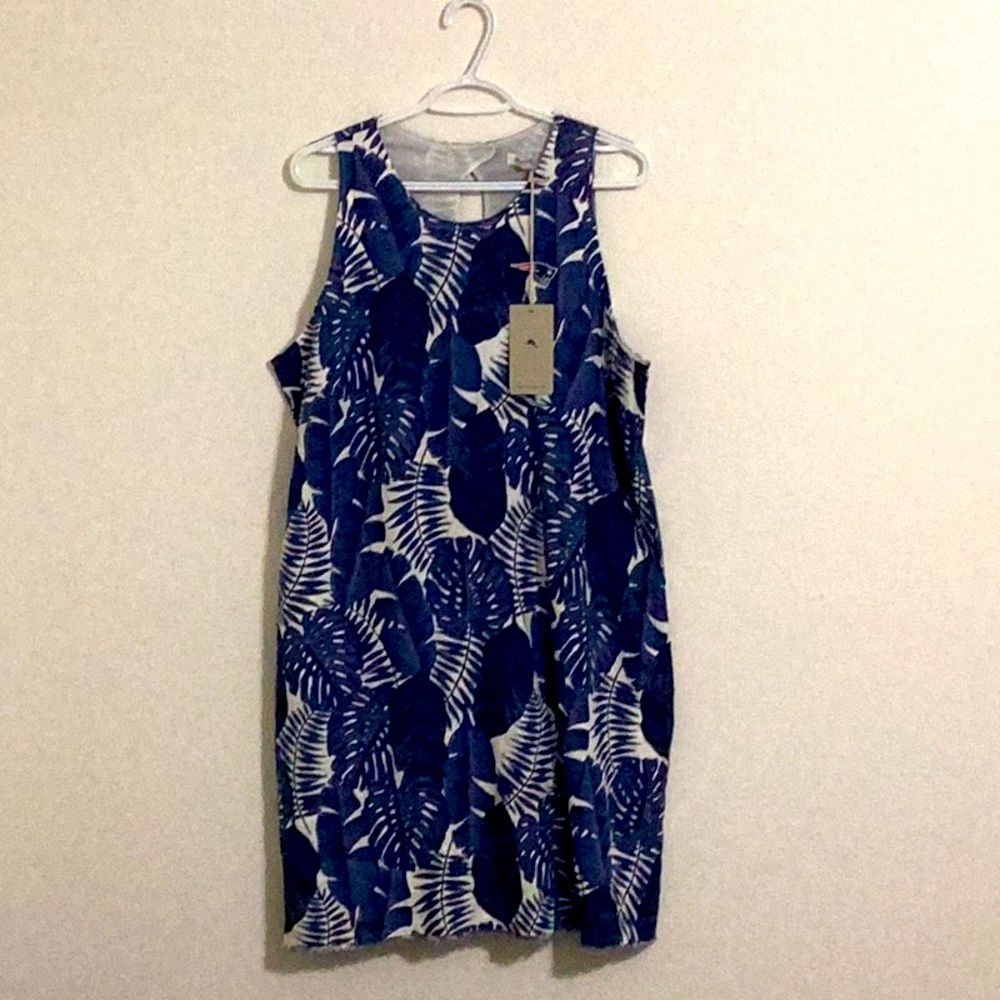 Tommy Bahama/New England Patriots Linen Dress. Size XL